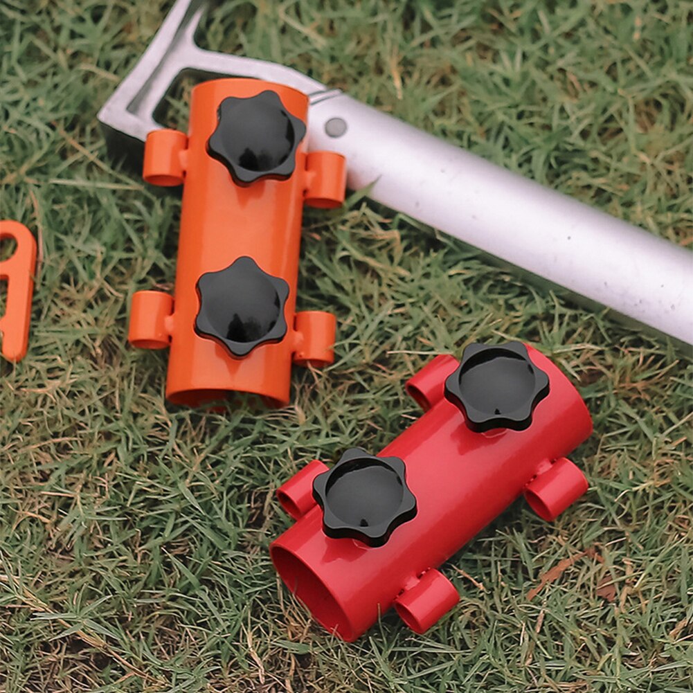 Cheap Goat Tents Camping Awning Rod Holder Reinforced Windproof Outdoor Canopy Rod Iron Holder Fixed Tube Tent Awning Pole Accessories   